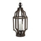 Open Wood Lantern with Glass Hurricane