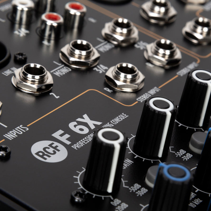 RCF 6 Channel Mixing Console with Multi-FX - F-6X