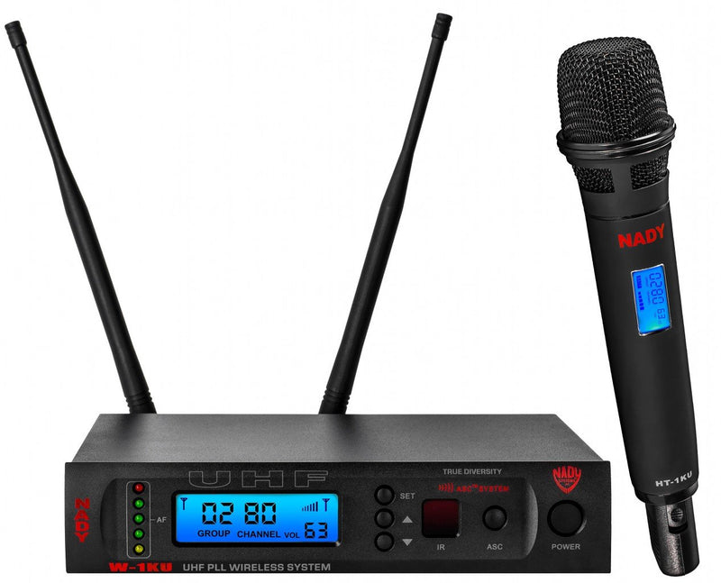 Nady True Diversity 1000-Channel Pro UHF Handheld Mic Wireless System - W-1KU HT