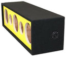 DeeJay LED 10" Side Speaker Enclosure w/ 3 Horn & 2 Tweeters Ports - Yellow