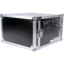 DeeJay LED 6 RU Shock Mount Amplifier Deluxe Flight Case (21" Deep)