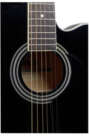 Stagg Auditorium Cutaway Acoustic-Electric Guitar - Black - SA20ACE BLK