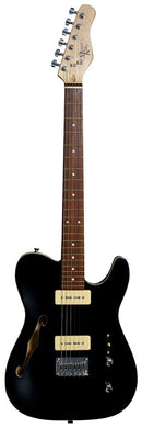 Michael Kelly 59 Thinline Hollow Electric Guitar - Black - MK59FGBJRC