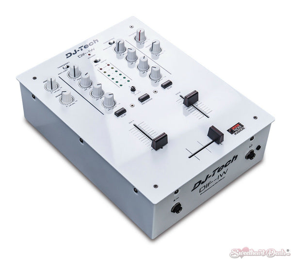 DJ Tech DIF-1W 2-Channel Scratch DJ mixer w/ Contactless innoFADER - White