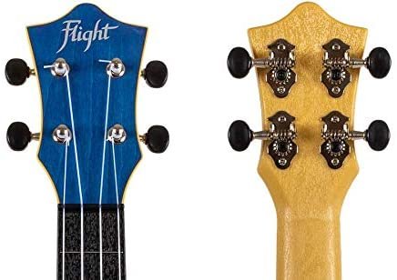 Flight Soprano Ukulele with Concert Neck & Gig Bag - Dark Blue - TUSL-35 DB