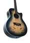 Washburn Deep Forest Burl Grand Auditorium Acoustic Electric Guitar - Black Fade