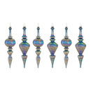 Irredescent Glass Finial Drop Ornament (Set of 6)