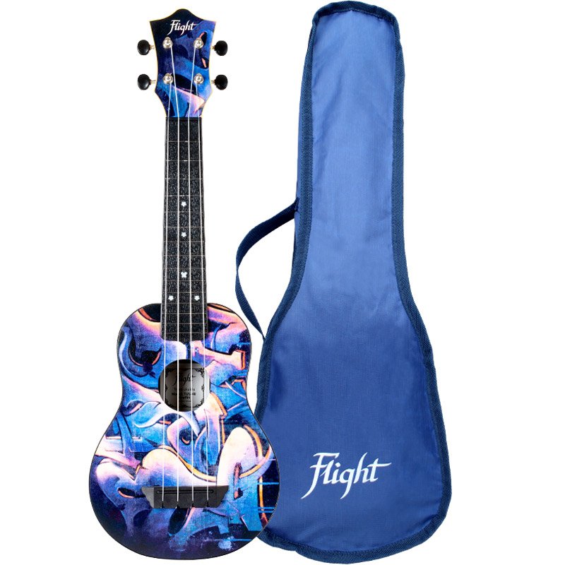 Flight Graffiti Travel Soprano Ukulele w/ Gig Bag - TUS-40 GRAFFITI