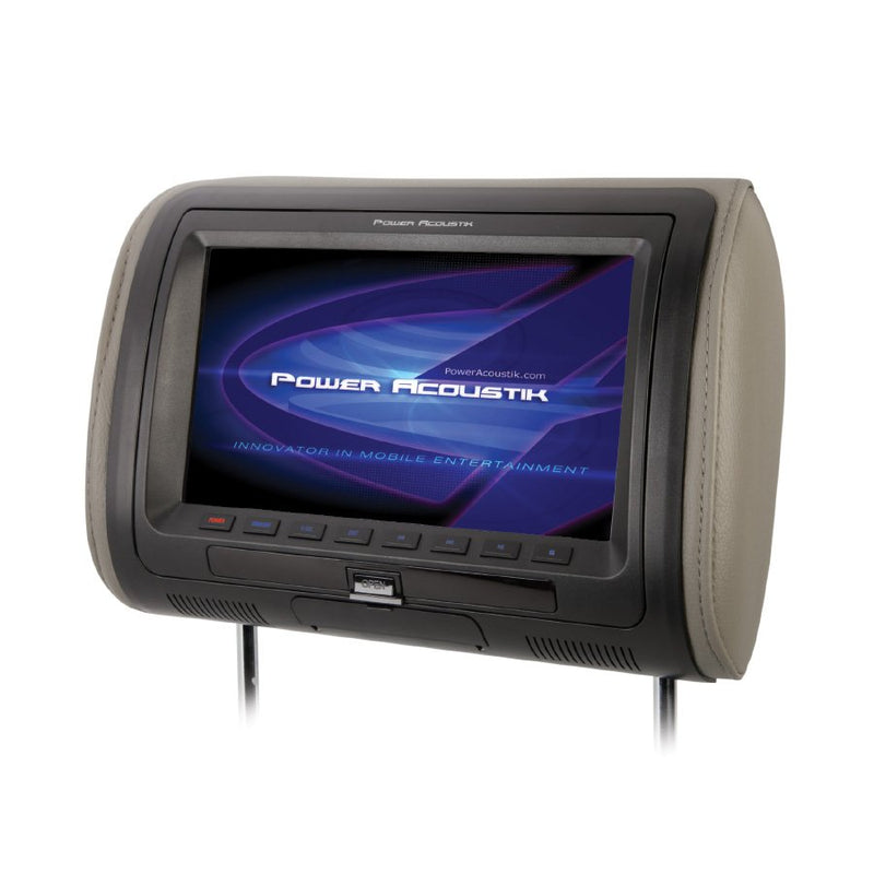 Power Acoustik Universal Replacement Headrest DVD Player & 7-in LCD - H-91CC