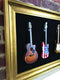 Axe Heaven 33 X 18 Mini Guitar Display Frame Black Suede Gold Leafing - Holds 5