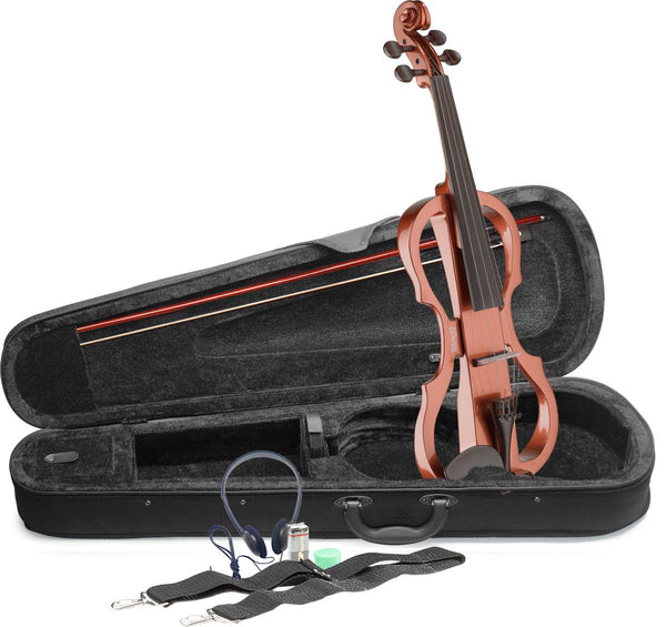 Stagg Futuristic 4/4 Electric Violin w/ Soft Case & Headphones - Violinburst