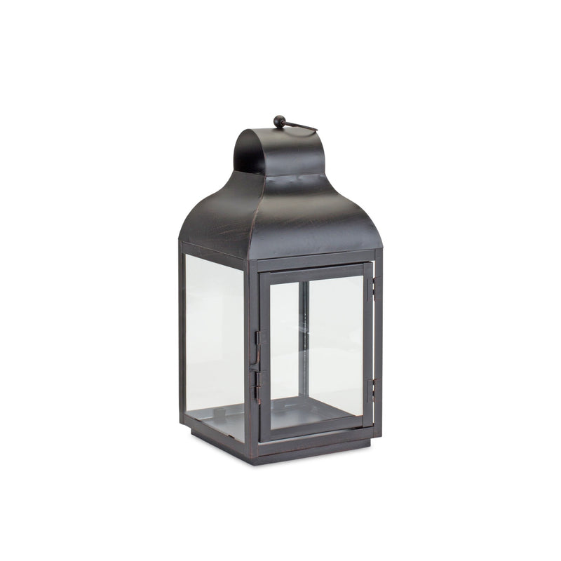 Modern Iron Lantern with Curved Top (Set of 2)