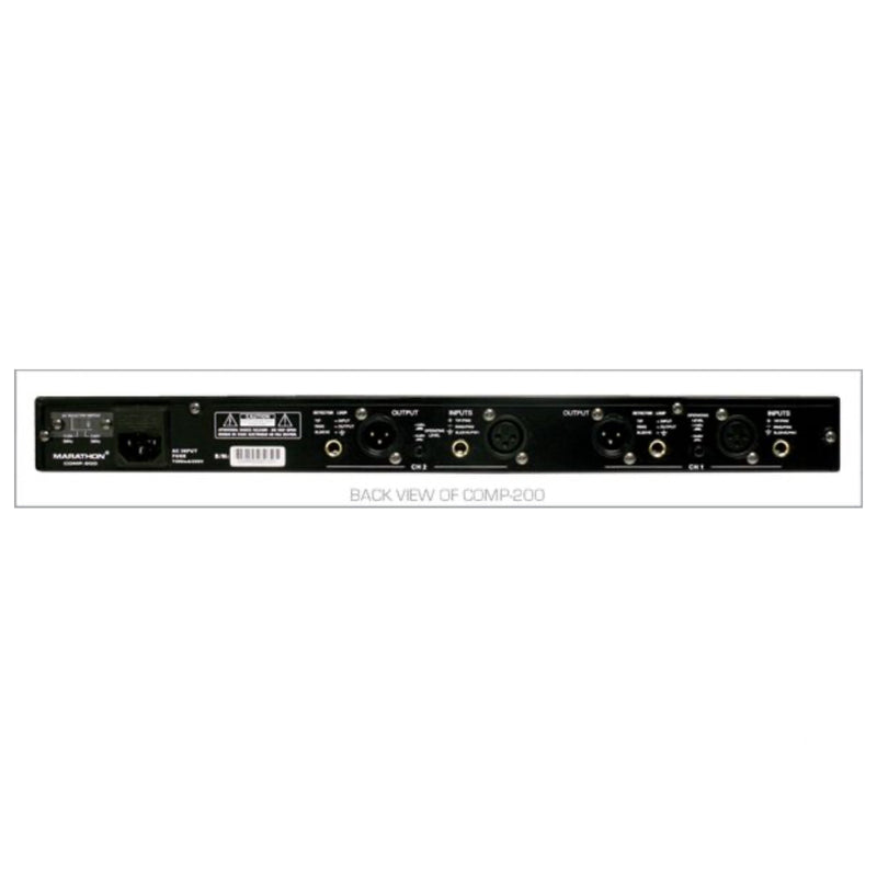 Marathon Dual Channel Compressor Limiter/Gate - MA-COMP200