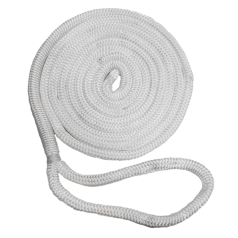 New England Ropes 3/4" Double Braid Dock Line - White - 25' C5050-24-00025