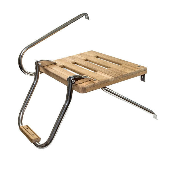 Whitecap Teak Swim Platform w/Ladder f/Outboard Motors 60902