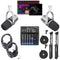 Ultimate Dual Podcast Bundle: Shure Mics, Pro Tools Intro & 8-CH Mixer - PROPOD3