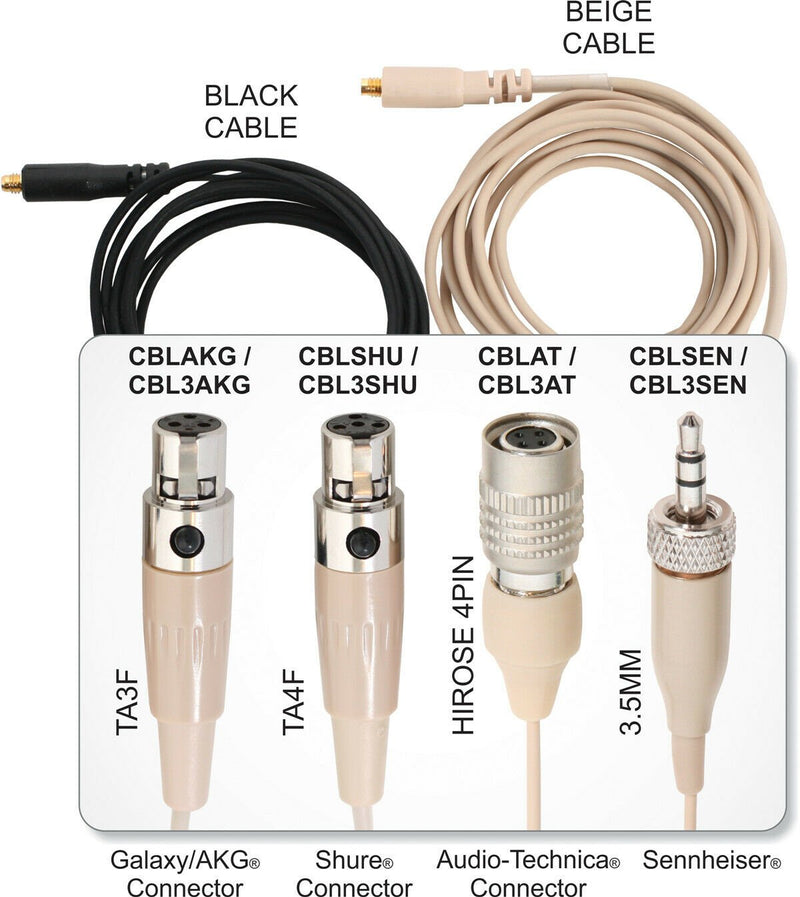 Galaxy Audio Dual Ear Beige Omni-Directional Microphones - HSM3-OBG-4SHU