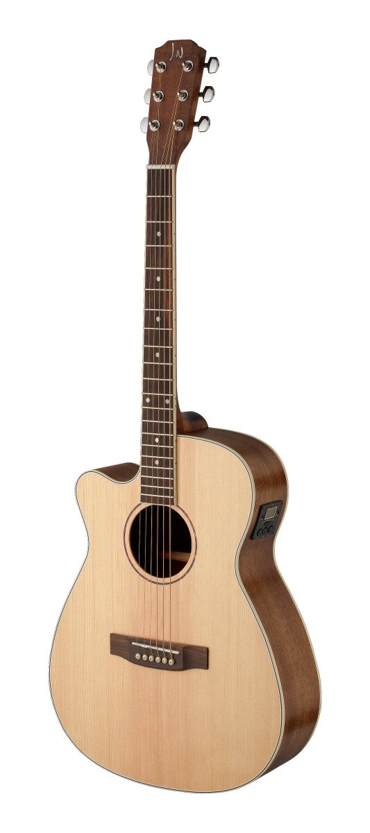 JN Guitars Asyla Left Handed 4/4 Auditorium Acoustic Electric Guitar - Natural