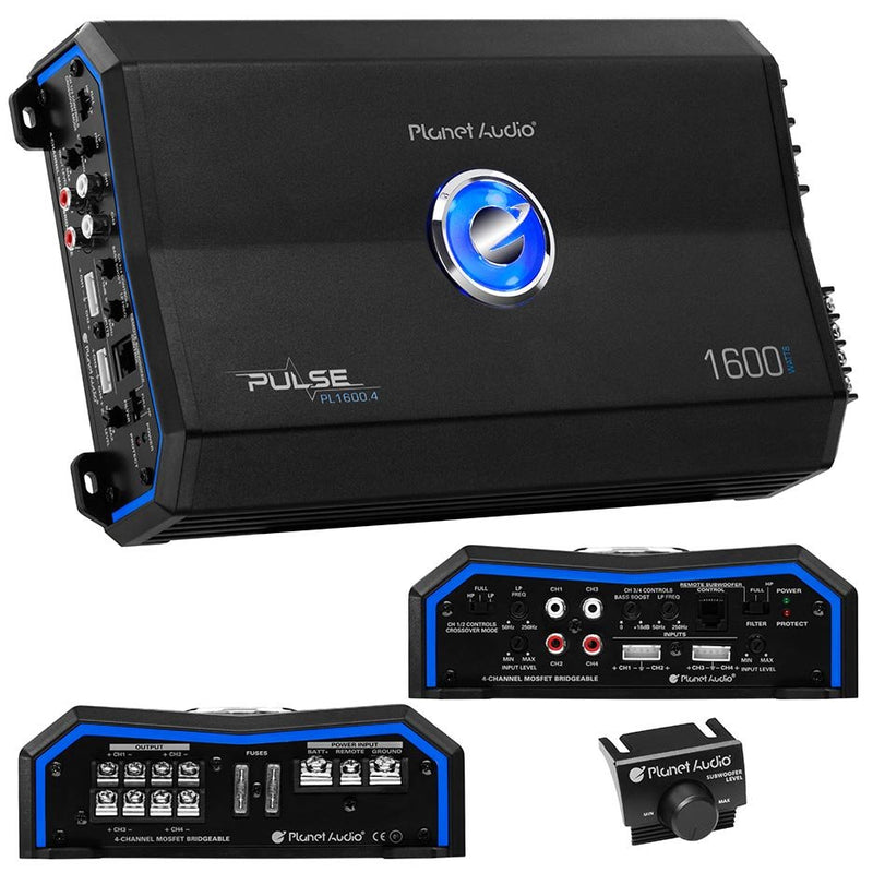 Planet Audio Pulse Series 4 Channel Amplifier 1600W Max PL1600.4