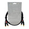 Cordial 10' Unbalanced Twin Cable Adapter - RCA Male to RCA Female - CFU3CE