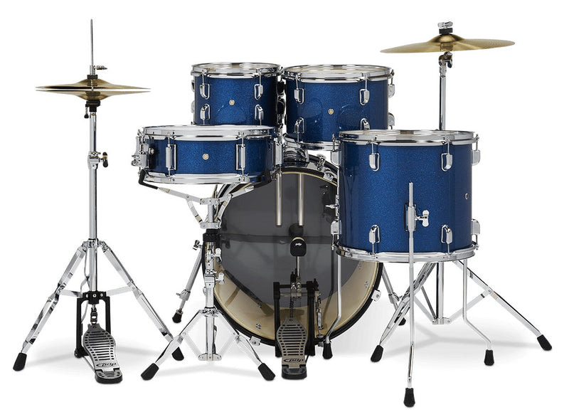 PDP Center Stage 5-Piece Full Drum Kit - 10/12/14/20/14 - Royal Blue Sparkle