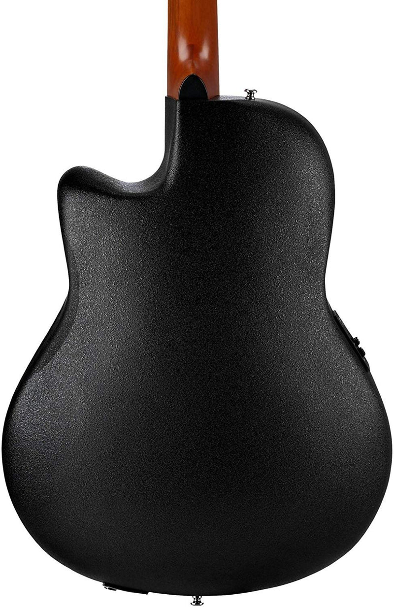 Ovation Applause 6 String Acoustic-Electric Guitar, Right, Black, Mid-Depth (AB24II-5)