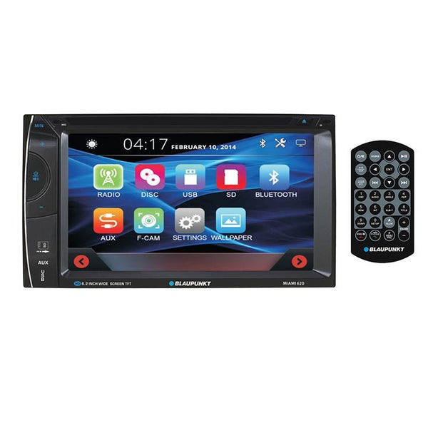 Blaupunkt 6.2” 2-DIN Touchscreen DVD Receiver w/ Bluetooth, USB/SD - MIAMI620