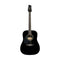 Stagg Left-Handed Dreadnought Acoustic Guitar - Black - SA20D LH-BK