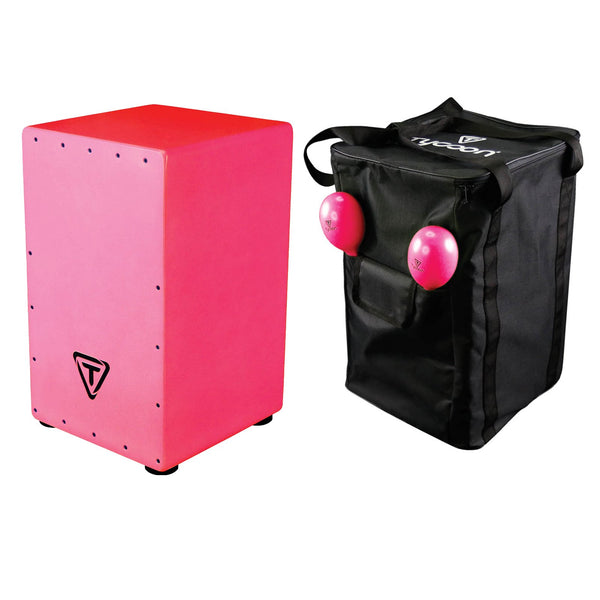 Tycoon Bold Series Cajon Pack - Pink w/ Bag & Maracas - TKBSC-29 PK