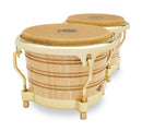 Latin Percussion LP201AX-2AW 7 1/4" & 8 5/8"Generation II Bongos Natural w/ Gold