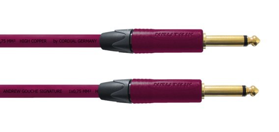 Cordial Andrew Gouché Signature 30' 1/4″ to 1/4″ Straight Purple Cable - CSI9PP