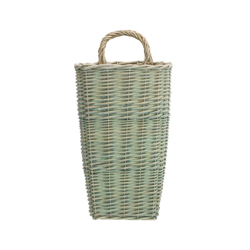 Sage Woven Wicker Wall Baskets (Set of 2)