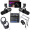 Deluxe Dual Podcast Bundle: Shure Mics, Pro Tools Intro & 8-CH Mixer - PROPOD6