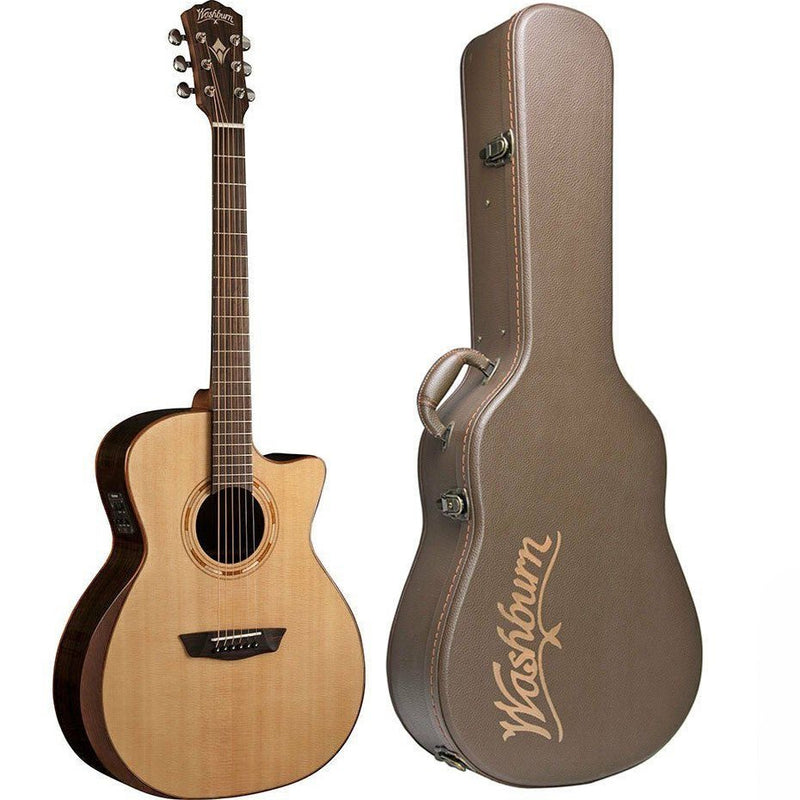 Washburn Comfort Series Acoustic Electric Guitar with Case - WCG20SCE