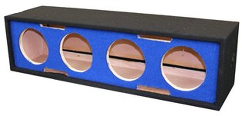 DeeJay LED Side Speaker Enclosure w/ 4 x 6.5 inch Horn Ports - Blue