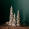 Carved Wood Design Pine Tree Décor (Set of 3)