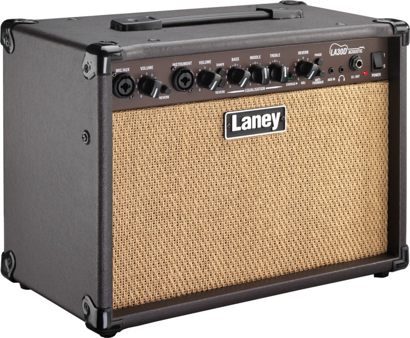 Laney 30 Watt Acoustic Guitar Combo Amp w/ 2x6" Woofers & Chorus/Reverb - LA30D