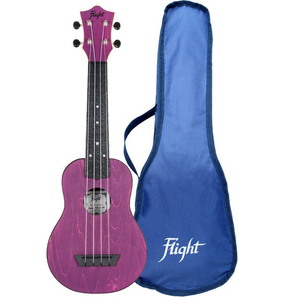 Flight Travel Soprano Ukulele w/ Gig Bag - Purple - TUS-35 PP