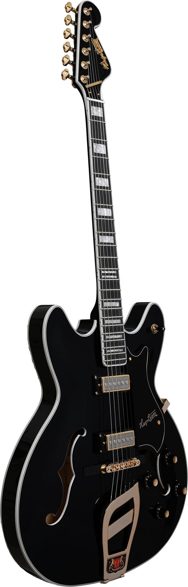 Hagstrom 67' Viking II Hollow-Body Electric Guitar - Black Gloss - VIK67-G-BLK