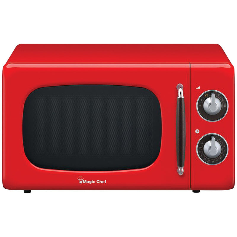 Magic Chef .7 Cubic-ft 700-Watt Retro Microwave Red MCD770CR