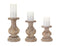 Beaded Wood Design Candle Holder (Set of 3)