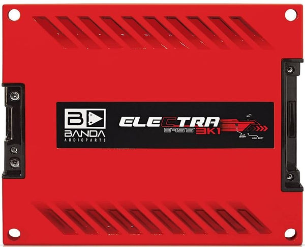 BANDA Electra 3K1OHMRED 3000 Watt 1 Ohm Car Audio Bass Amplifier - Red