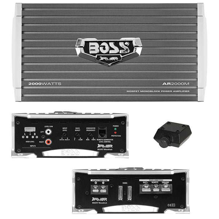 Boss Armor Monoblock 2000 Watt Car Audio Amplifier - AR2000M