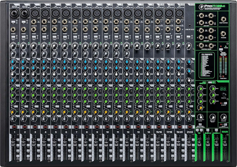 Mackie ProFX22v3 22-Channel 4-Bus Professional Effects Mixer with USB