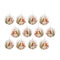 Glass Cardinal Pine Tree Disc Ornament (Set of 12)