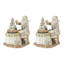 Santa with Spinning Christmas Tree (Set of 2)