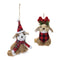 Plush Dog Ornament with Wool Accent (Set of 12)