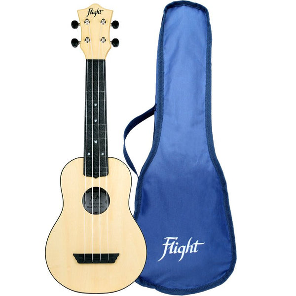 Flight Travel Soprano Ukulele w/ Gig Bag - Natural - TUS-35 NAT