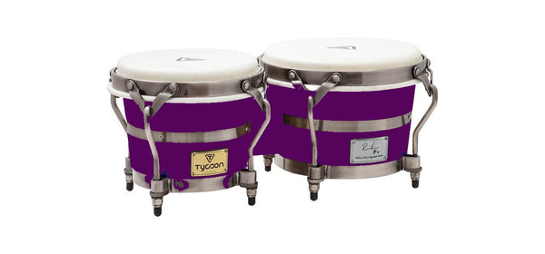 Tycoon Robert Vilera Signature Bongos Purple (Blue) TSFE-RVSS BC - New Open Box