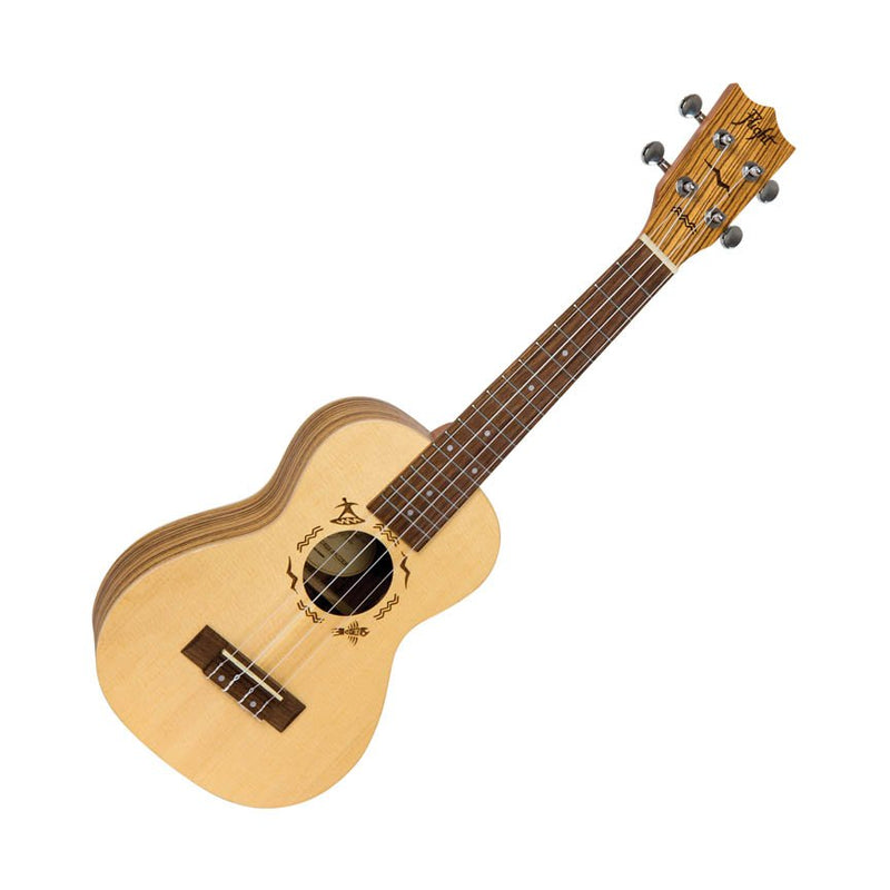 Flight Englemann Spruce & Zebrawood Concert Ukulele Designer Series – DUC525